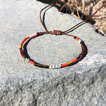 Load image into Gallery viewer, “I am Stronger with my Imperfections" Fiber Threads with Merino Wool Wanderlust Bracelet
