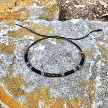 Load image into Gallery viewer, “Grizzly Bear” Cotton and Irish Waxed Linen Cord Wanderlust Bracelet
