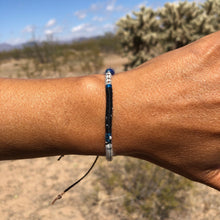 Load image into Gallery viewer, “Ursa Major" Fiber Threads with a Pearl Stone Wanderlust Bracelet
