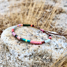 Load image into Gallery viewer, “Morning Flow" Fiber Threads with Merino Wool Wanderlust Bracelet
