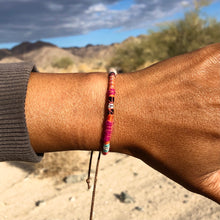 Load image into Gallery viewer, “Courage" Fiber Threads with Merino Wool Wanderlust Bracelet
