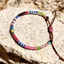 Load image into Gallery viewer, “Salvation Mountain" Fiber Threads with Merino Wool Wanderlust Bracelet
