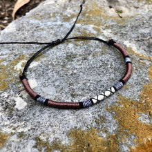 Load image into Gallery viewer, “Whitetail Deer” Merino wool, Cotton, and Irish Waxed Linen Cord Dream Bracelet
