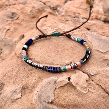 Load image into Gallery viewer, “Harmony” Fiber Threads with Pearl, Lapis, Turquoise, Citrine Stone Wanderlust Bracelet
