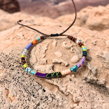 Load image into Gallery viewer, “Moab” Fiber Threads with Herkimer Diamond, Opal, Turquoise Stone Wanderlust Bracelet
