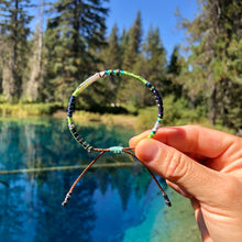 Load image into Gallery viewer, “Straight on ‘til Morning" Fiber Threads with Merino Wool Wanderlust Bracelet
