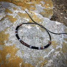Load image into Gallery viewer, “Grizzly Bear” Cotton and Irish Waxed Linen Cord Wanderlust Bracelet
