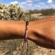 Load image into Gallery viewer, “Arizona" Fiber Threads with Tibetan Turquoise Stone Wanderlust Bracelet
