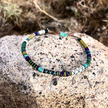 Load image into Gallery viewer, “Saguaro" Fiber Threads with Merino Wool Wanderlust Bracelet
