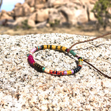Load image into Gallery viewer, “The Art Effect" Fiber Threads with Turquoise, Opal Stone, and Seed Bead Wanderlust Bracelet
