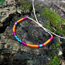 Load image into Gallery viewer, “Chiang Mai” Cotton and Irish Waxed Linen Cord Wanderlust Bracelet

