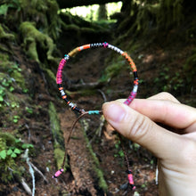Load image into Gallery viewer, “Slightly" Fiber Threads with Malachite Stones Wanderlust Bracelet
