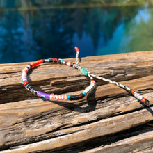 Load image into Gallery viewer, “One Step at a Time" Fiber Threads with an Turquoise Stone Wanderlust Bracelet
