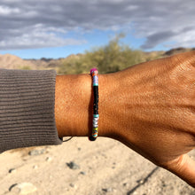 Load image into Gallery viewer, “Reflection” Fiber Threads with Herkimer Diamond, Opal, Turquoise Stones Wanderlust Bracelet
