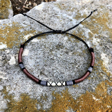 Load image into Gallery viewer, “Whitetail Deer” Merino wool, Cotton, and Irish Waxed Linen Cord Dream Bracelet
