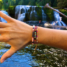 Load image into Gallery viewer, “Peter Pan" Fiber Threads with an Turquoise, Opal, Malachite Wanderlust Bracelet
