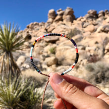 Load image into Gallery viewer, “Desert Bird" Fiber Threads with Merino Wool Wanderlust Bracelet
