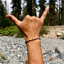Load image into Gallery viewer, “Blaze" Cotton with Labradorite, Turquoise, and Ethiopian Opal Wanderlust Bracelet
