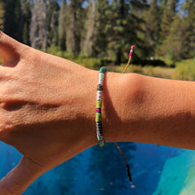 Load image into Gallery viewer, ”Stay on Your Path" Fiber Threads with Merino Wool Wanderlust Bracelet
