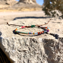 Load image into Gallery viewer, “Elysian Sky" Fiber Threads with Turquoise and Opal Stone Wanderlust Bracelet
