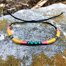 Load image into Gallery viewer, “Mountain Lion” Alpaca Wool, Cotton, and Waxed Linen Cord Wanderlust Bracelet
