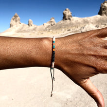Load image into Gallery viewer, “Windsurfer" Fiber Threads with Merino Wool Wanderlust Bracelet
