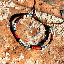 Load image into Gallery viewer, “Utah" Fiber Threads with Turquoise Stone Wanderlust Bracelet
