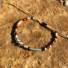 Load image into Gallery viewer, “Wandering Bear” Cotton with Ethiopian Opal, Turquoise, and Pearl Wanderlust Bracelet
