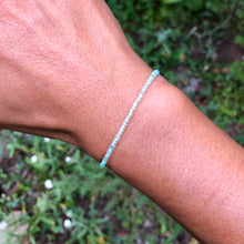 Load image into Gallery viewer, “Light up the Night" GLOW Seed Bead Spirit Bracelet in Blue
