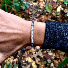 Load image into Gallery viewer, “Howl" Fiber Threads with Merino Wool Wanderlust Bracelet
