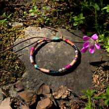 Load image into Gallery viewer, “Free Flow" Fiber Threads with Merino Wool Wanderlust Bracelet
