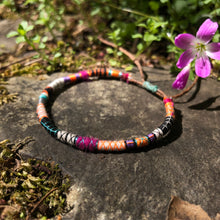 Load image into Gallery viewer, “Free Flow" Fiber Threads with Merino Wool Wanderlust Bracelet
