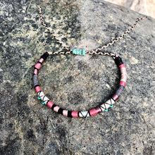Load image into Gallery viewer, “Light it Up" Cotton with Ethiopian Opal and Turquoise Wanderlust Bracelet
