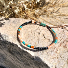 Load image into Gallery viewer, “Windsurfer" Fiber Threads with Merino Wool Wanderlust Bracelet
