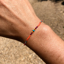 Load image into Gallery viewer, "Summer Glow" Turquoise, Seed Bead Spirit Bracelet or Anklet
