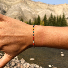 Load image into Gallery viewer, “Aspen and Pine" Ethiopian Opal, Turquoise, Glow Beads, and Seed Bead Spirit Bracelet
