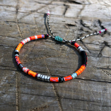 Load image into Gallery viewer, “The Sun is Rising" Fiber Threads with Merino Wool Wanderlust Bracelet

