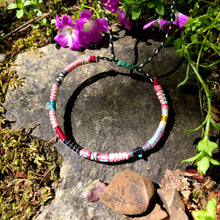 Load image into Gallery viewer, “Tillamook Forest” Fiber Threads with Herkimer Diamond, Turquoise, Opal Stone Wanderlust Bracelet
