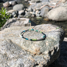 Load image into Gallery viewer, “Manzanita” Cotton, Merino Wool, Turquoise Wanderlust Bracelet
