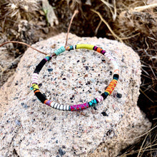 Load image into Gallery viewer, “The Wolf” Fiber Threads with Turquoise and Opal Stones Wanderlust Bracelet
