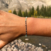Load image into Gallery viewer, "September Sky" Ethiopian Opal, Turquoise, Glow Beads, and Seed Bead Spirit Bracelet
