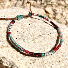 Load image into Gallery viewer, “Life is Wild" Fiber Threads with Merino Wool Wanderlust Bracelet

