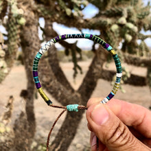Load image into Gallery viewer, “Saguaro" Fiber Threads with Merino Wool Wanderlust Bracelet
