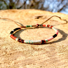 Load image into Gallery viewer, “Map to the Soul" Fiber Threads with Merino Wool Wanderlust Bracelet
