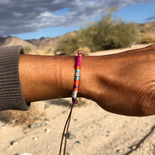 Load image into Gallery viewer, “Courage" Fiber Threads with Merino Wool Wanderlust Bracelet
