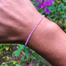 Load image into Gallery viewer, “Light up the Night" GLOW Seed Bead Spirit Bracelet in Purple
