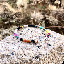 Load image into Gallery viewer, “The Wolf” Fiber Threads with Turquoise and Opal Stones Wanderlust Bracelet
