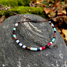 Load image into Gallery viewer, “White Bear" Fiber Threads with Merino Wool Wanderlust Bracelet
