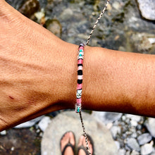 Load image into Gallery viewer, “Light it Up" Cotton with Ethiopian Opal and Turquoise Wanderlust Bracelet
