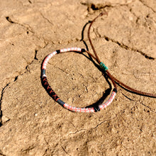 Load image into Gallery viewer, “Desert Sunrise" Fiber Threads with Merino Wool Wanderlust Bracelet
